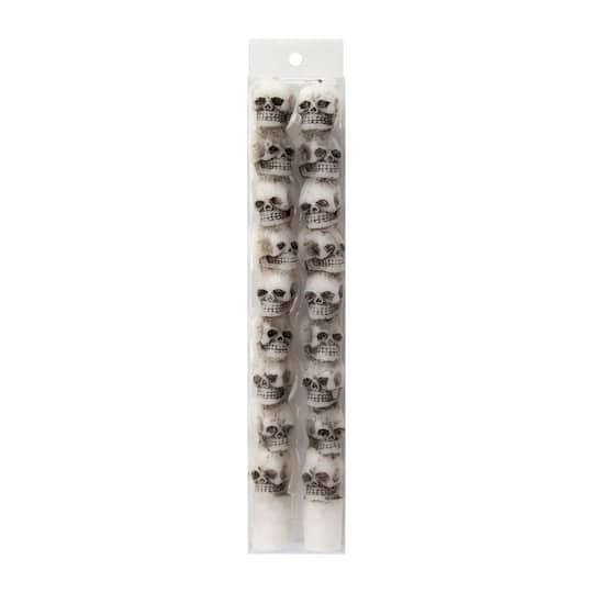 10" Stacked Skull Unscented Taper Candles, 2ct. by Ashland®